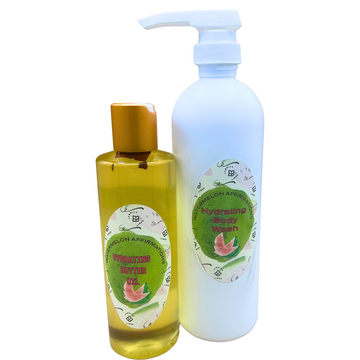 Watermelon Affirmations Body Wash and Butter Oil Set